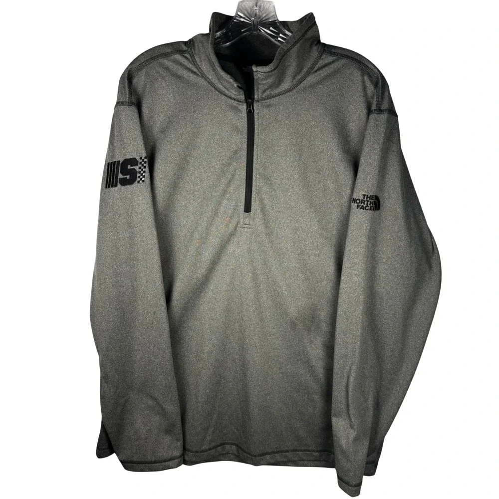 The North Face Mens XL Quarter Zip Pullover Heather Gray Performance‎ Shirt